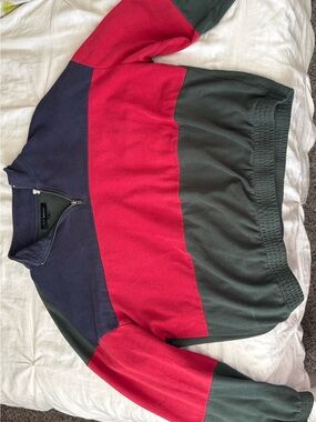 Men's 80's Colorblock Quarter-Zip Jacket